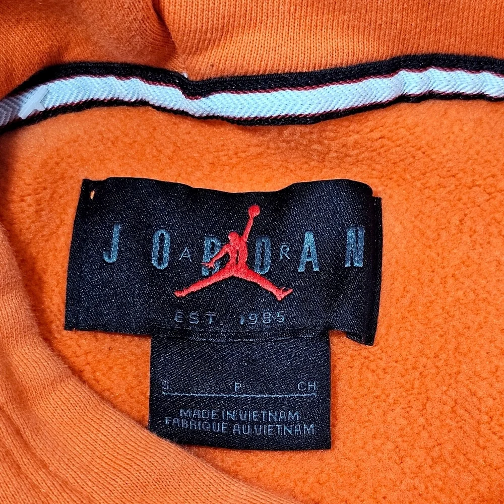 Jordan Bright Orange Hoodie Sz S